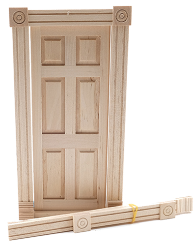 Dollhouse Miniature Traditional 6-Panel Interior Door